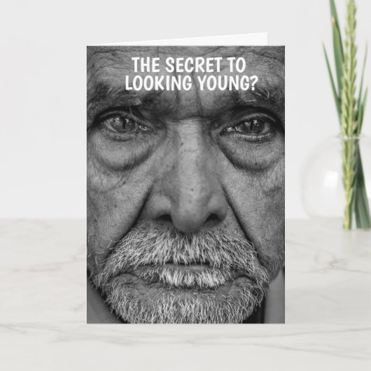 FUNNY OLD MAN BIRTHDAY CARD FÜR IHM KARTE (Vorderseite)