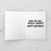 FUNNY OLD MAN BIRTHDAY CARD FÜR IHM KARTE (Innenseite)