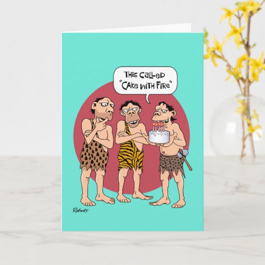Funny Old Man Birthday Card Karte (Gelbe Blume)
