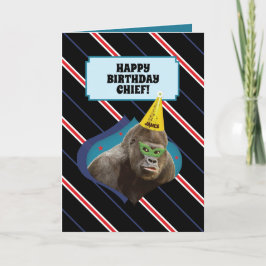 Funny Old Man Birthday Card mit Gorilla Karte