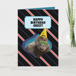 Funny Old Man Birthday Card mit Gorilla Karte