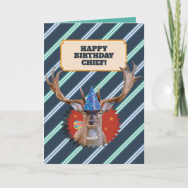 Funny Old Man Birthday Card mit Stag Karte