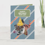 Funny Old Man Birthday Card mit Tiger Karte (Vorderseite)