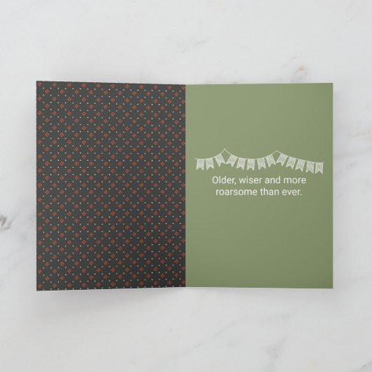 Funny Old Man Birthday Card mit Tiger Karte (Innenseite)