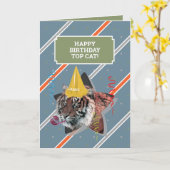 Funny Old Man Birthday Card mit Tiger Karte (Gelbe Blume)