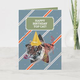 Funny Old Man Birthday Card mit Tiger Karte