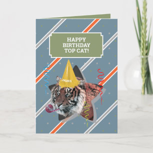 Funny Old Man Birthday Card mit Tiger Karte