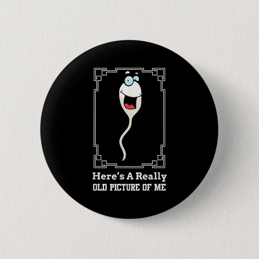 Funny Old Man Birthday Gag For Men Over 60 Button (Vorderseite)