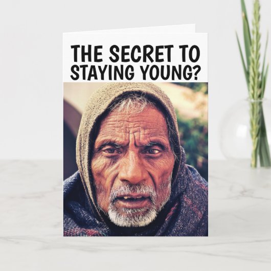 FUNNY OLD MAN BIRTHDAY Grußkarte Karte (Vorderseite)