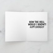 FUNNY OLD MAN BIRTHDAY Grußkarte Karte (Innenseite)