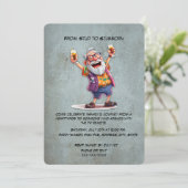 Funny Old Man Birthday - Leben des Party Einladung (Stehend Vorderseite)