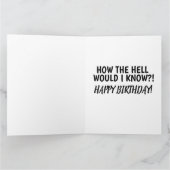 FUNNY OLD MAN BIRTHDAY Over the Hill Greeting Card Karte (Innenseite)