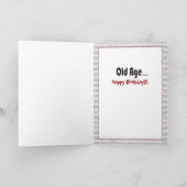 Funny Old Man Birthday Snarky Sassy Male Cartoon Karte (Innenseite)
