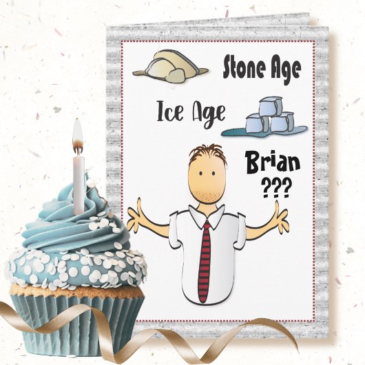 Funny Old Man Birthday Snarky Sassy Male Cartoon Karte