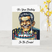 Funny Old Man Birthday Spaß Karte (Gelbe Blume)