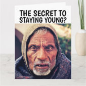 FUNNY OLD MAN BIRTHDAY über der Hügelkarte Karte (Vorderseite)