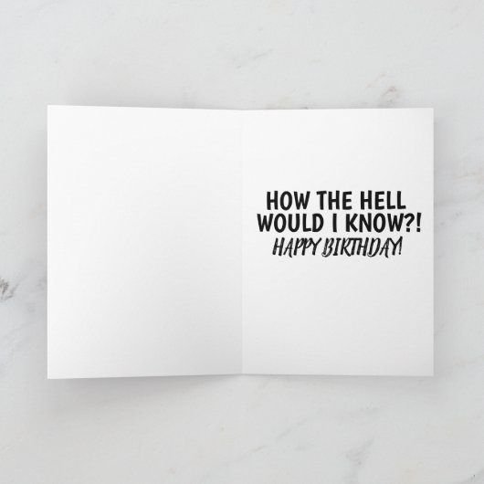 FUNNY OLD MAN BIRTHDAY ÜBERSICHTEN KARTEN (Innenseite)