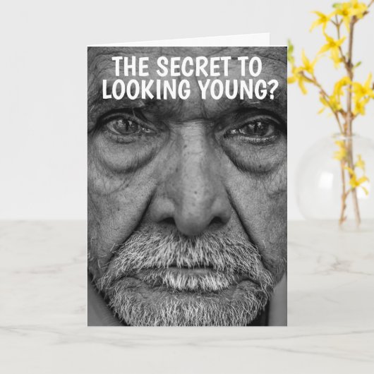 FUNNY OLD MAN BIRTHDAY ÜBERSICHTEN KARTEN (Gelbe Blume)