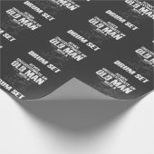 Funny Old Man Drum Set Drummer Men Drummerung Geschenkpapier (Ecke)