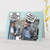 FUNNY OLD MAN MÄNNER ÜBER DEM HÜGEL KACKTE BIRTHDA KARTE (Gelbe Blume)