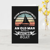 Funny Old man mit Segelboot Geschenk Karte (Gelbe Blume)