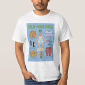 Funny Old Man Paper Doll T-Shirt (Vorderseite)
