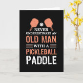 Funny Old Man Pickleball Paddle Geschenk Karte (Gelbe Blume)