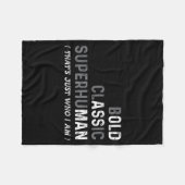 Funny Old Man Saying Gag Dad Father's Day Birthday Fleecedecke (Vorderseite (Horizontal))