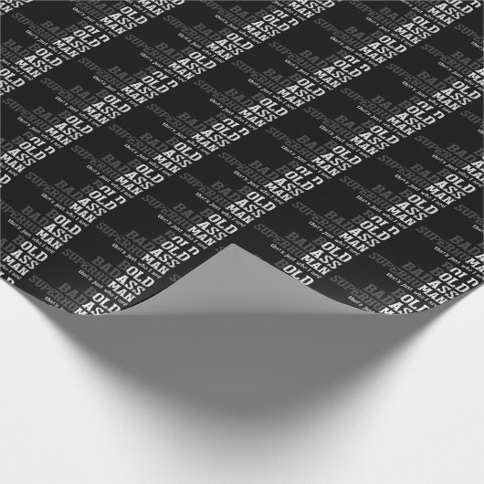 Funny Old Man Sprichwort Gag Geschenk Vater Vatert Geschenkpapier (Ecke)