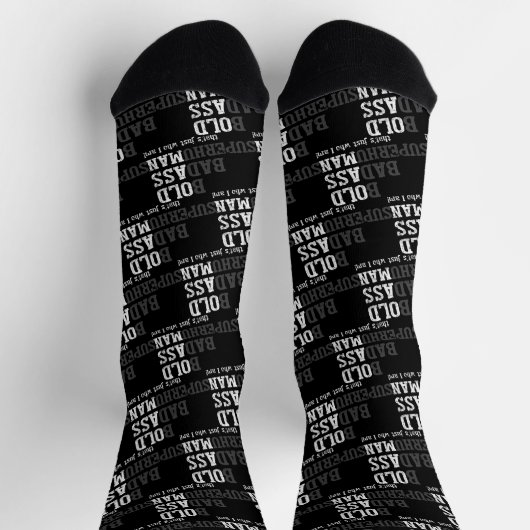 Funny Old Man Sprichwort Gag Geschenk Vater Vatert Socken (Oben)