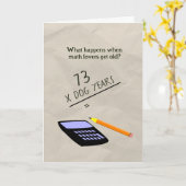 Funny Old Math Lover Accountant Lehrerin Birthday Karte (Gelbe Blume)