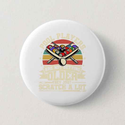 Funny Old Men Frauen 8 Ball Billard Billard Player Button (Vorderseite)