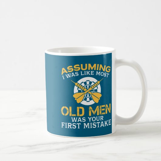 Funny Old Men Who Loves Darting Kaffeetasse (Rechts)