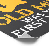 Funny Old Men Who Loves Skydiving  Poster (Ecke)