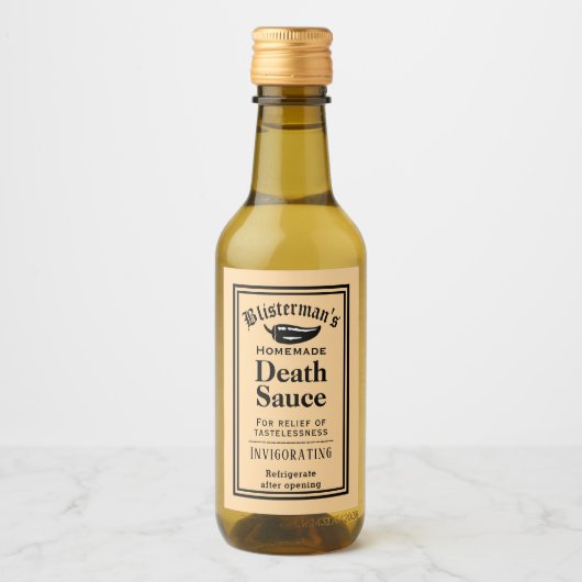 Funny Old modische hausgemachte Hot Sauce Chili Weinetikett (Vorderseite)