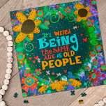 Funny Old People Geburtstags-Blume Niedliche Inspi Puzzle<br><div class="desc">Spaß Inspirierend Whimsical Old People Funny Birthday Floral Puzzle - lebendiges, skurriles und stilvolles Inspirivity Artwork, das Sie während der Arbeit an diesem bunten Puzzle inspiriere. Ein lustiges Geschenk für die über den Hügel Geburtstagsmädchen oder Typ. Tauchen Sie ein in die lebhaften Farben und das Geburtstags-Thema-Puzzle. . Steigern Sie Ihre...</div>