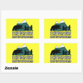 Funny old rechteckiger aufkleber (Blatt)