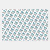 Funny Old Runner - schneller Altersgruppe Lauf Geschenkpapier Set (Vorderseite 3)