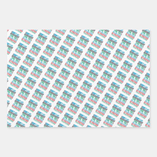 Funny Old Runner - schneller Altersgruppe Lauf Geschenkpapier Set (Vorderseite 3)