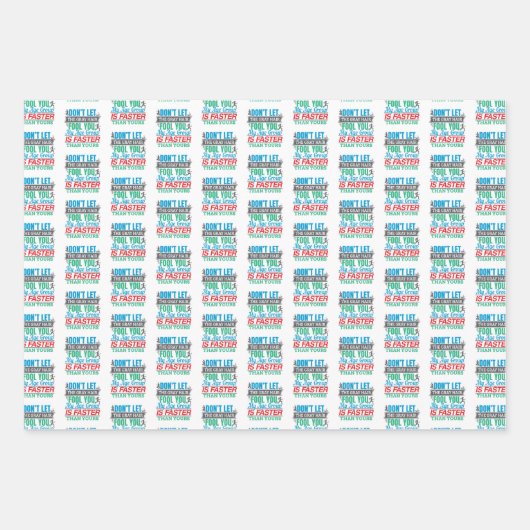 Funny Old Runner - schneller Altersgruppe Lauf Geschenkpapier Set (Vorderseite 2)