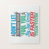 Funny Old Runner - schneller Altersgruppe Lauf Puzzle (Vertikal)