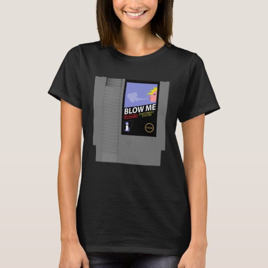 Funny Old School 80er Retro 8-Bit Video Game Cartr T-Shirt (Vorderseite)