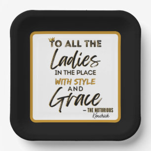 Funny Old School 90's Hip Hop Geburtstag/Baby Dusc Pappteller