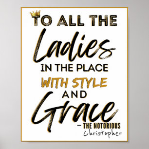 Funny Old School 90's Hip Hop Geburtstag/Baby Dusc Poster