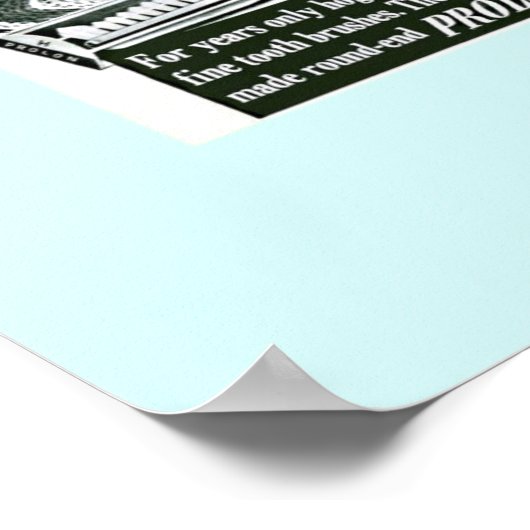 Funny Old Toothbrush Ad: Pigs & Toothbrushs Poster (Ecke)