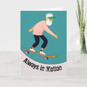 Funny Old Typ Go Skate Day immer in Motion Karte (Vorderseite)