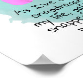 Funny Old Woman Looking Glass Poster (Ecke)