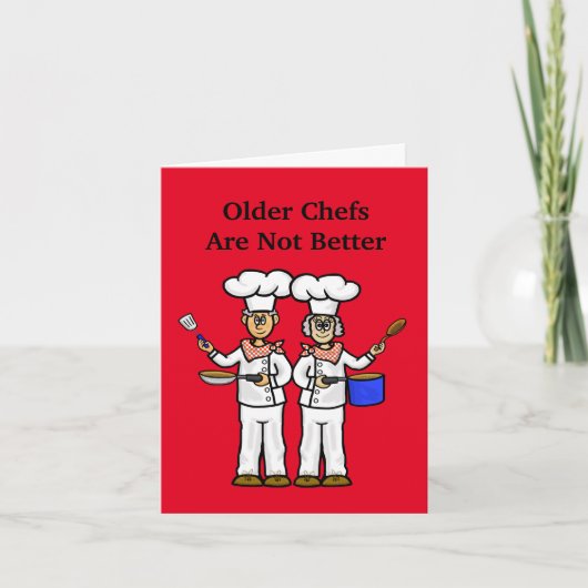 Funny Older Cooks Koch Day Card Karte (Vorderseite)