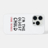 Funny Oldest Child I Make The Rules iPhone Hülle (Rückseite (Horizontal))