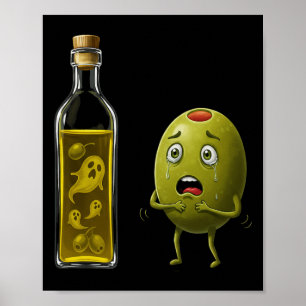 Funny Olive Oil Ghost Horror Spaß Halloween Costu Poster